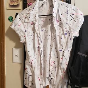 Abbey Dawn Paint Splatter Top